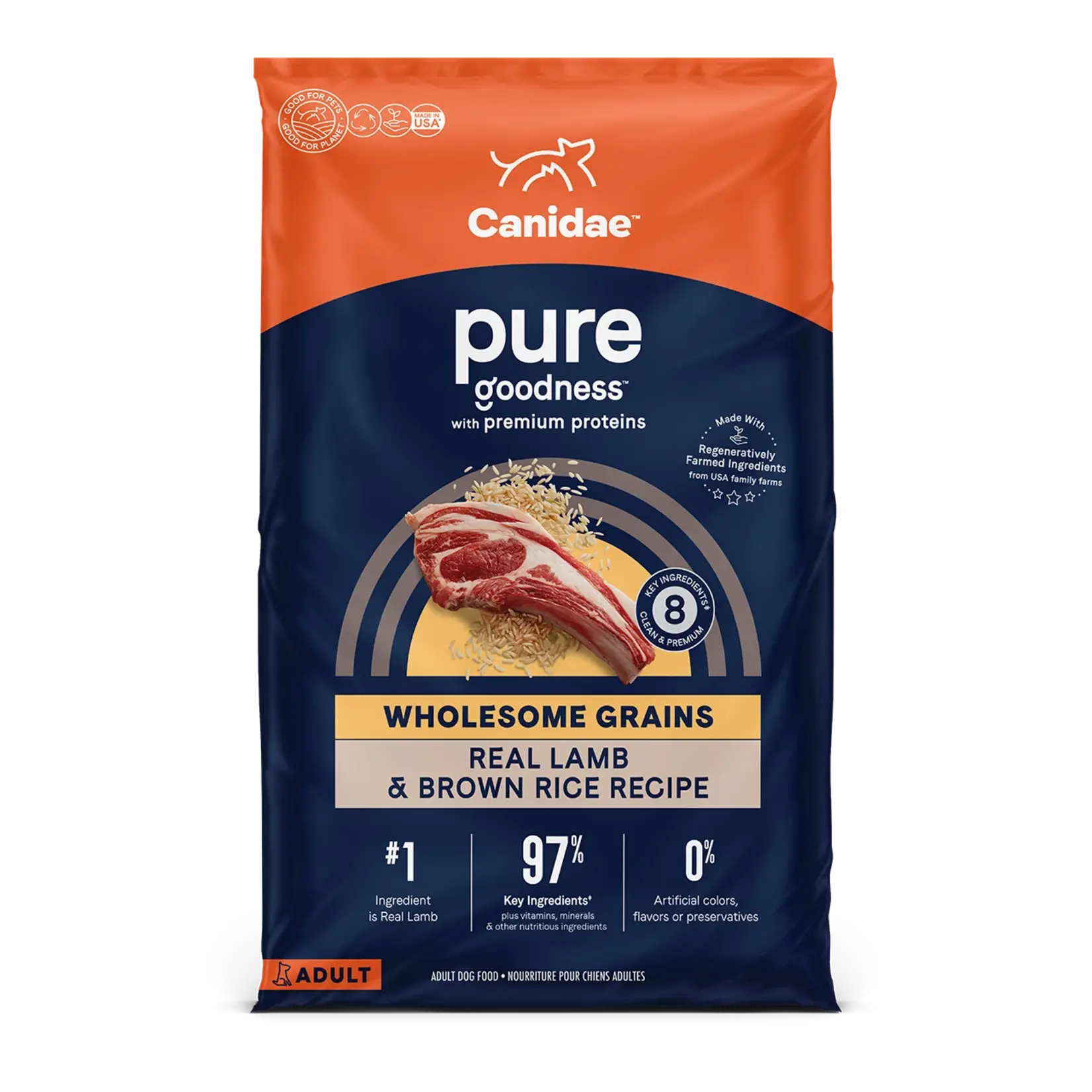 Canidae Canidae Dog Pure Grain Lamb & Brown Rice 22lb