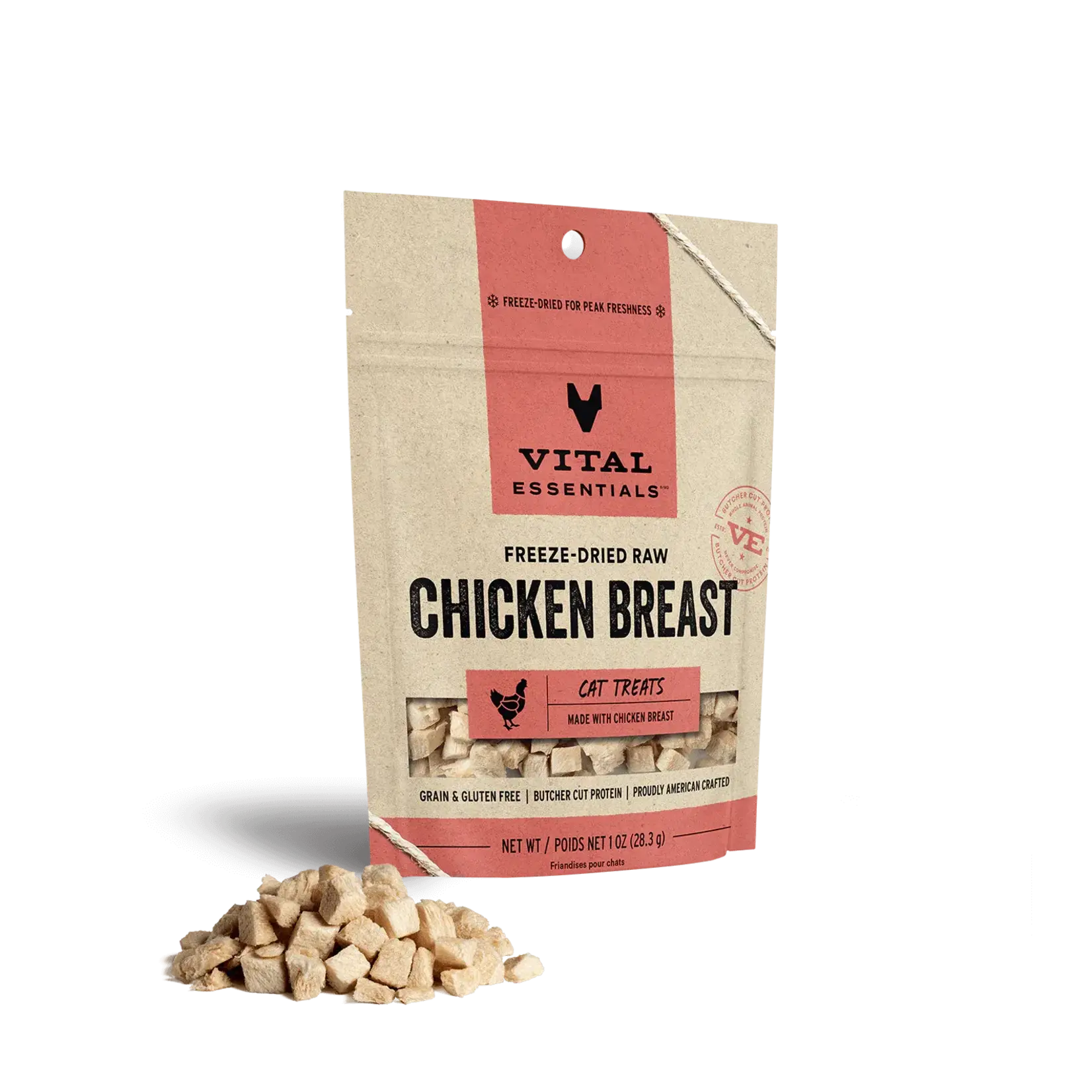 Vital Essentials Vital Essentials Cat Freeze-Dried Chicken Breast 1oz