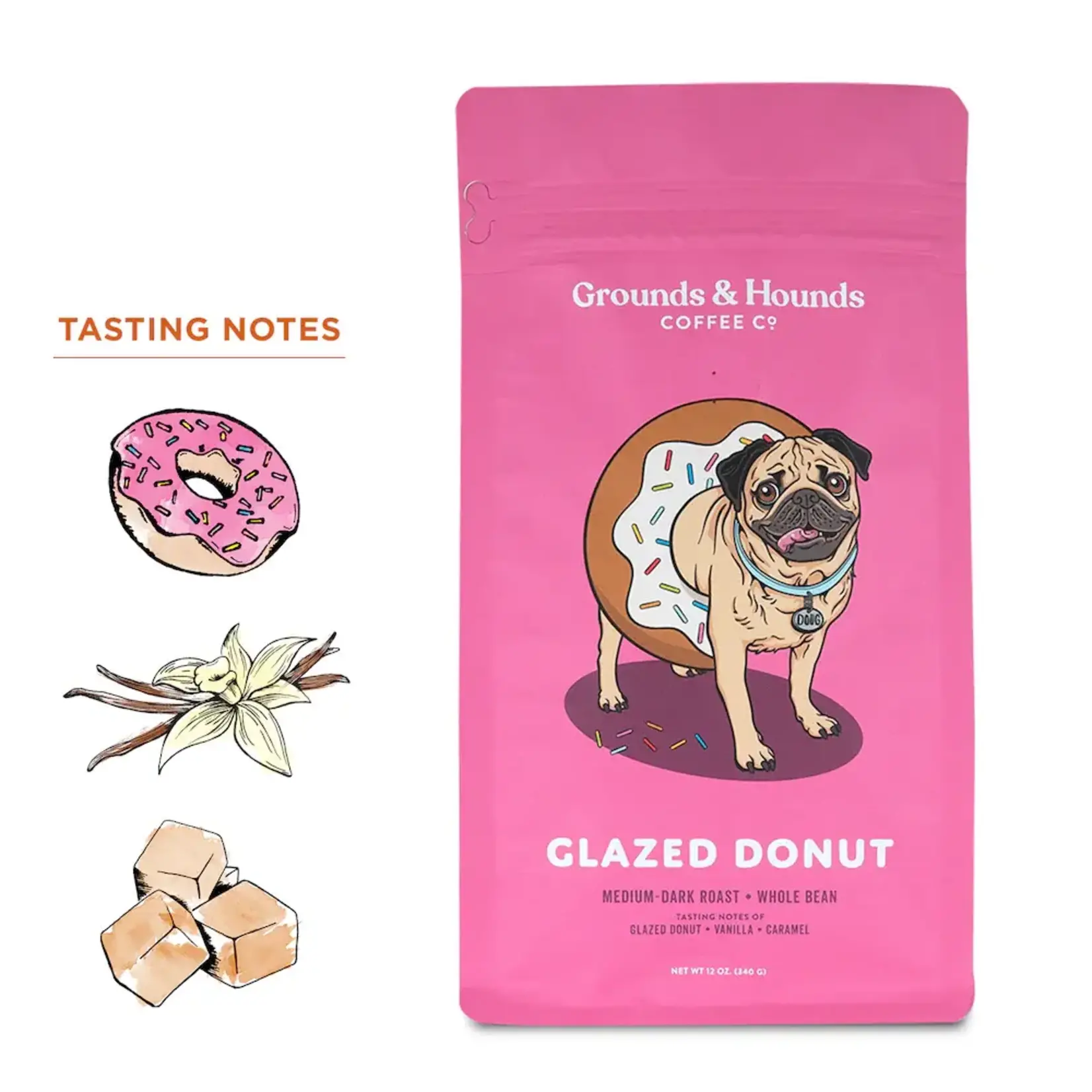 Grounds & Hounds Grounds & Hounds Glazed Donut Coffee 12oz