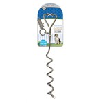 FOUR PAWS Four Paws Walk-About Spiral Tie Out Stake Silver 19 inch