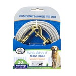 FOUR PAWS Four Paws Walk-About Tie-Out Cable Heavy Weight Silver 20ft