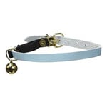 Omni Pet SIGNATURE LEATHER SAFETY STRETCH CAT COLLAR BABY BLUE - 3/8 X 8-12 IN