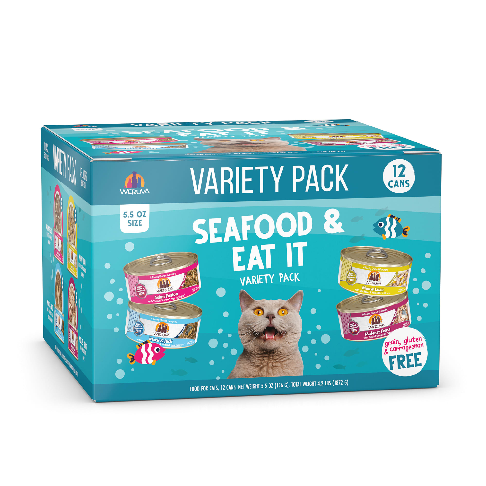 Weruva Cat Seafood & Eat It 3oz Variety Pack Case Newfound Pet Center