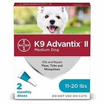 Advantix II K9 Advantix Medium 11-20lb Teal 2 Pack