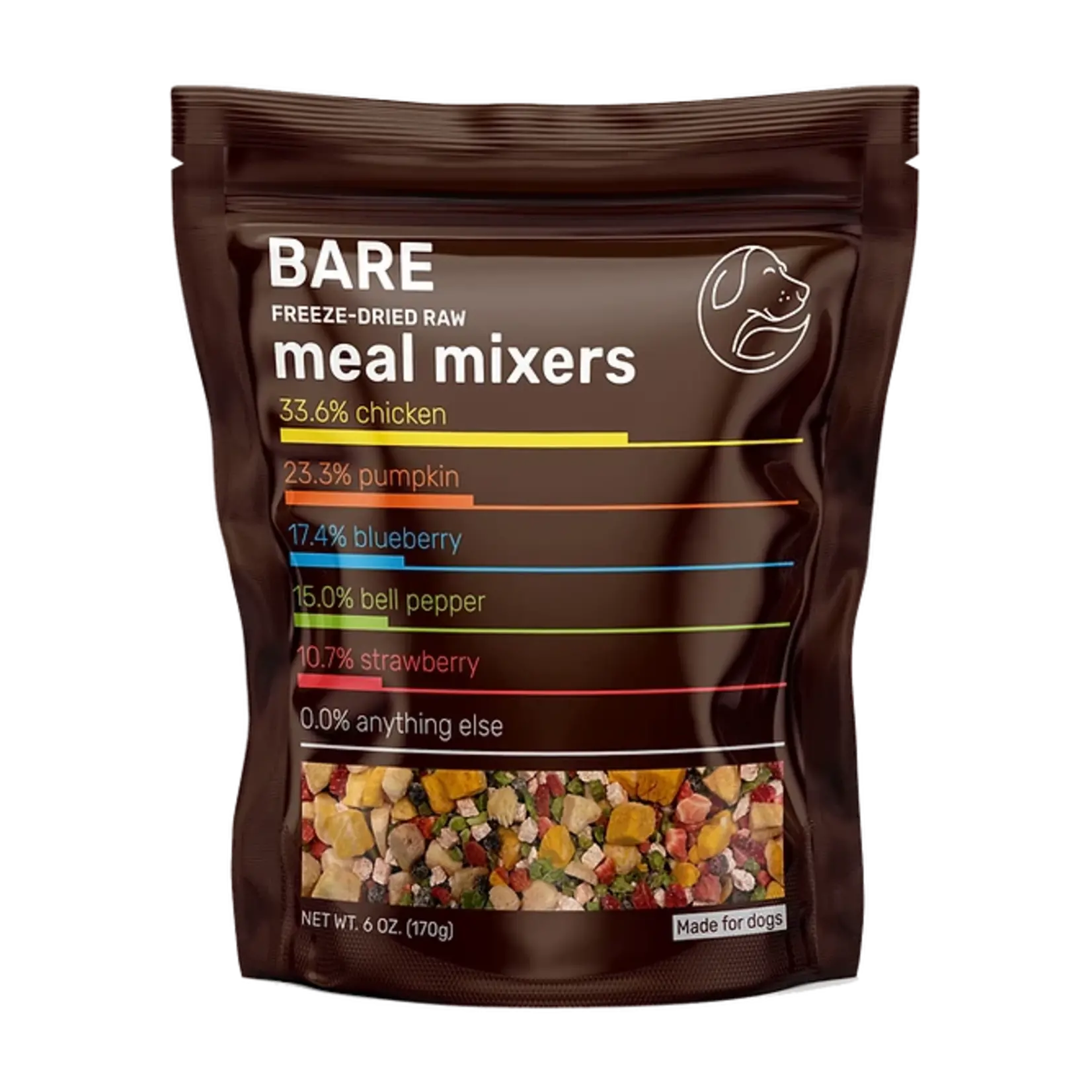 BARE BARE Dog Freeze-Dried Raw Chicken Meal Mixers 6oz