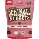 Primal Primal Dog Freeze-Dried Nuggets Turkey & Sardine 14oz