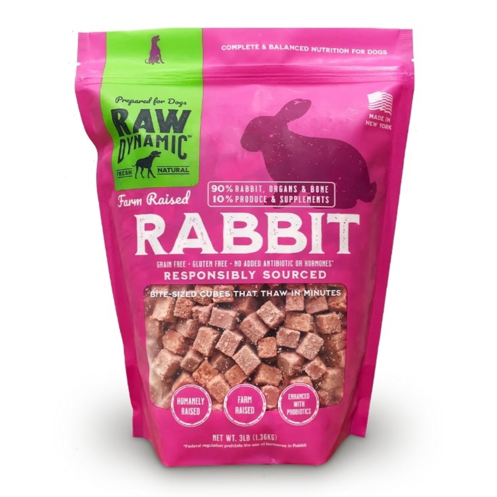 Raw Dynamic Raw Dynamic Dog Frozen Rabbit 3lb