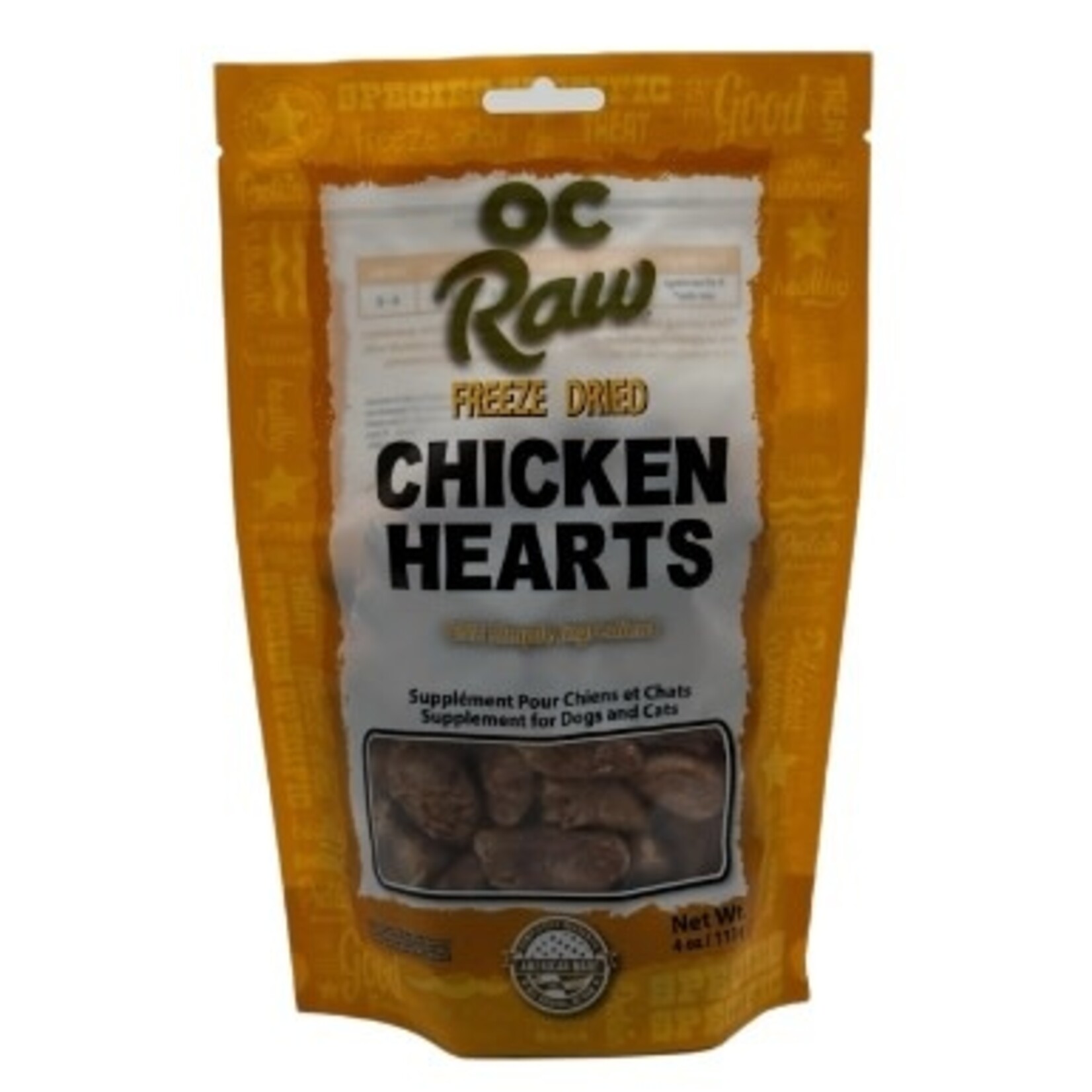 OC Raw OC Raw Dog Frozen Chicken Heart Additions 2lb