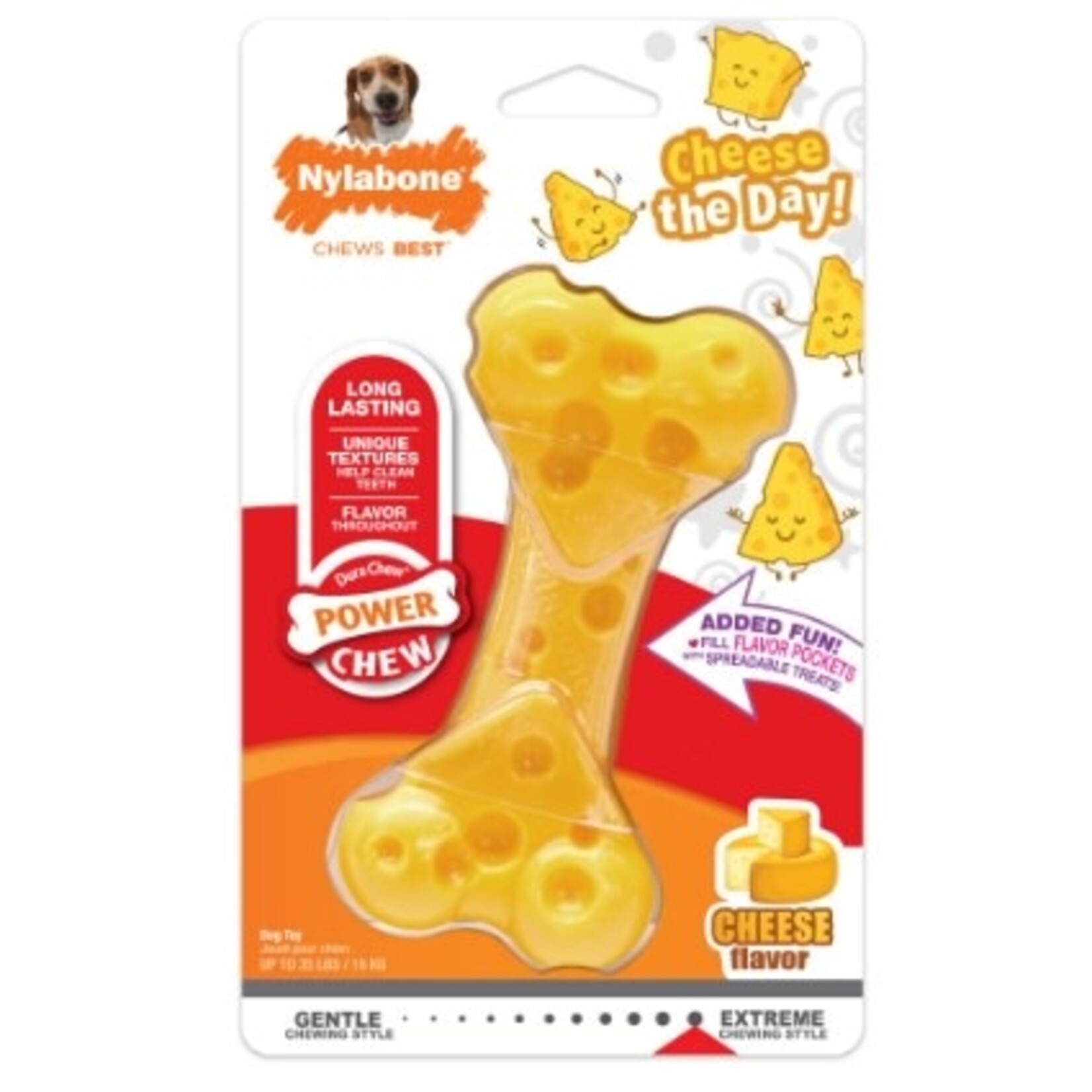 Nylabone Nylabone Dog Dura Chew Cheese Bone Wolf