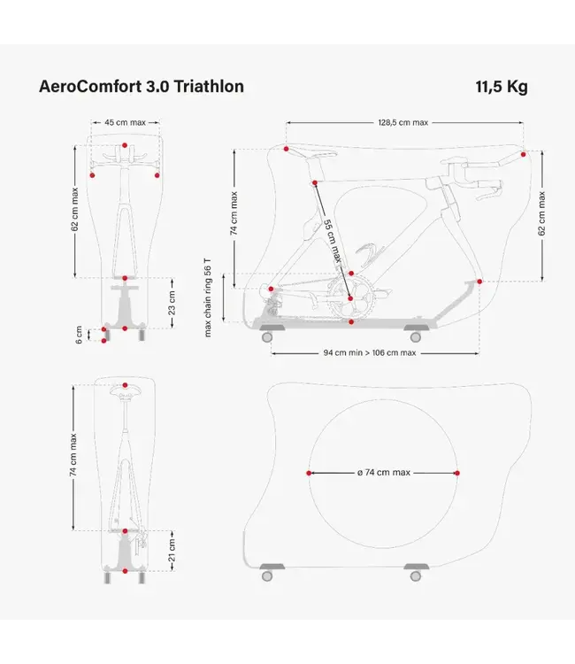 SCICON SCICON BAG TRAVEL AEROCOMFORT 3.0 TRIATHALON BIKE/BLACK
