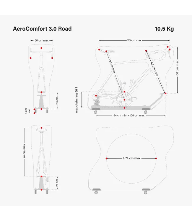 SCICON Scicon Aerocomfort 3.0 Road TSA Bike Black BAG