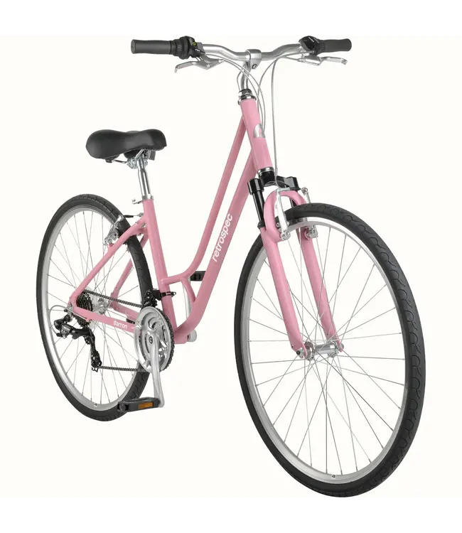 Retrospec Bicycles Retrospec, Barron Comfort Hybrid Bike -  Through 7 Speed Bubblegum / 16IN - S