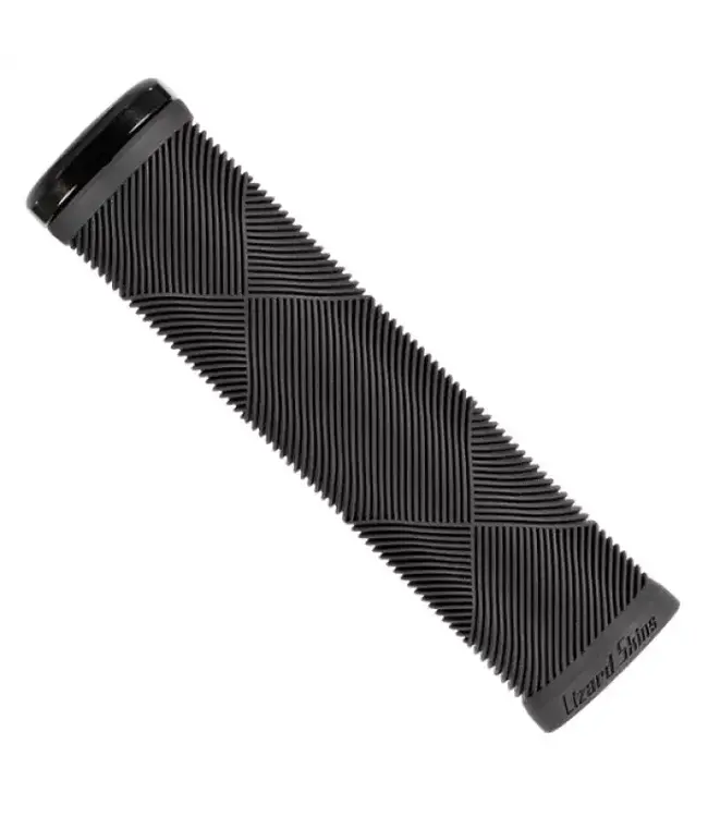 LIZARD SKINS Lizard Skins, Strata Single-Sided Lock-On, Grips, 135mm, Jet Black, Pair