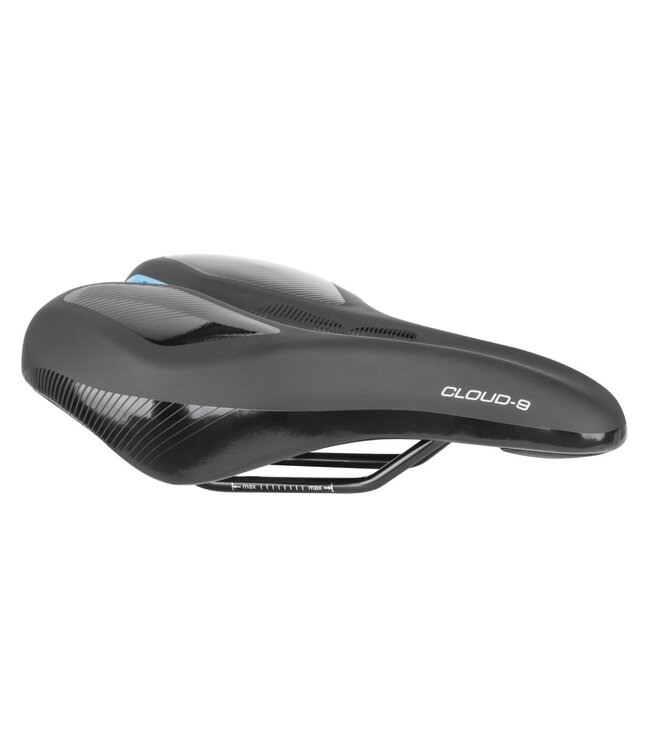 CLOUD-9 Cloud 9, Saddle Kush Plus Wide Memory Foam-Black