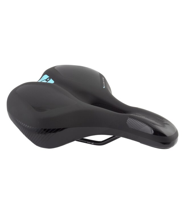CLOUD-9 Cloud 9- Saddle Kush Plus AirFlow Wide Memory Foam- Black