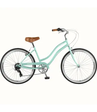 Retrospec Bicycles Retrospec, Chatham Beach Cruiser Bike - Step Through 7 Speed, Seafom, 26'