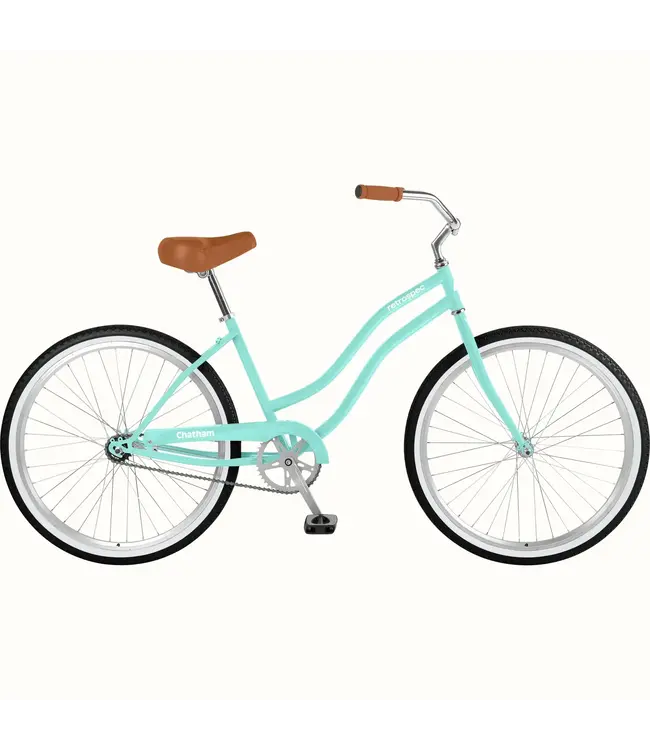 Retrospec Bicycles Retrospec Chatham Beach Cruiser Bike - Step Through Single Speed Seafoam, 26'