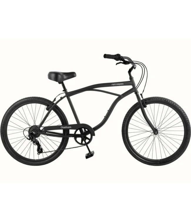 Retrospec Bicycles Retrospec Chatham Beach Cruiser Bike - 7 Speed, Matte Black