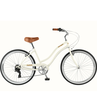 Retrospec Bicycles Retrospec Chatham Beach Cruiser Bike - Step Through 7 Speed, Eggshell, 26'