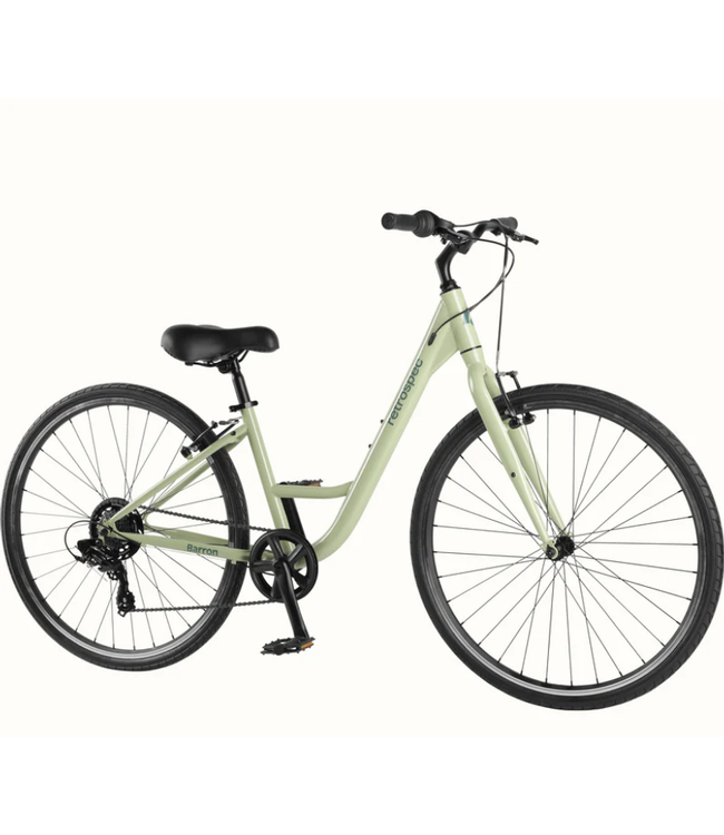 Retrospec Bicycles Retrospec, Barron Comfort Hybrid Bike - Step Through 7 Speed, Aloe, 15'