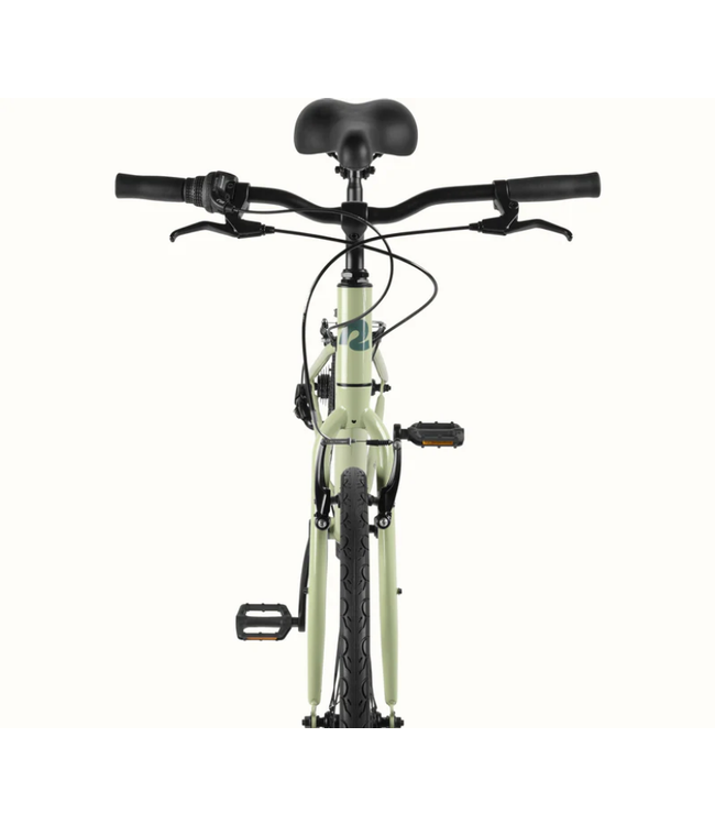 Retrospec Bicycles Retrospec, Barron Comfort Hybrid Bike - Step Through 7 Speed, Aloe, 15'