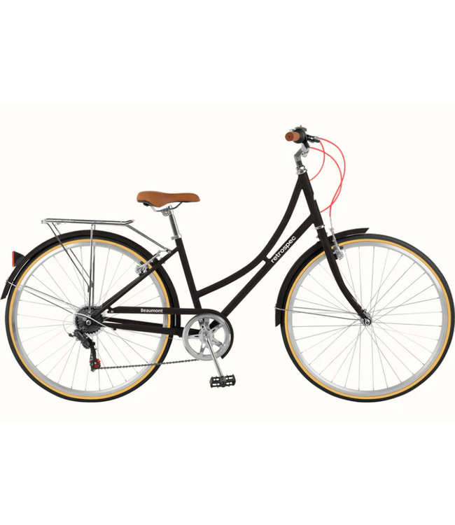 Retrospec Bicycles Retrospec Beaumont City Bike - Step Through 7 Speed, Black, 42'