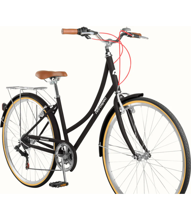 Retrospec Bicycles Retrospec Beaumont City Bike - Step Through 7 Speed, Black, 42'