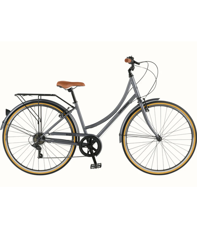 Retrospec Bicycles Retrospec, Beaumont City Bike - Step Through 7 Speed, Matte Graphite, 42"