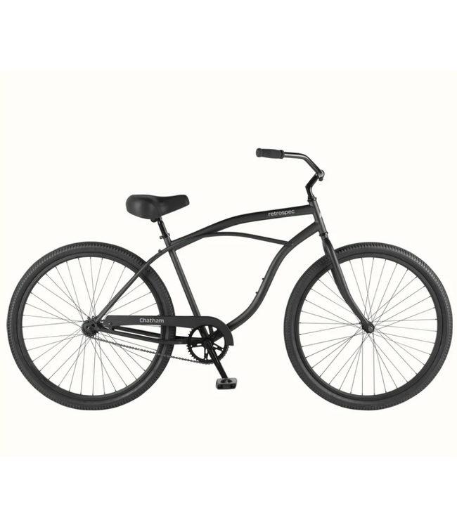 Retrospec Bicycles Retrospec, Chatham 29" Beach Cruiser Bike - Single Speed, Matte Black, 29'