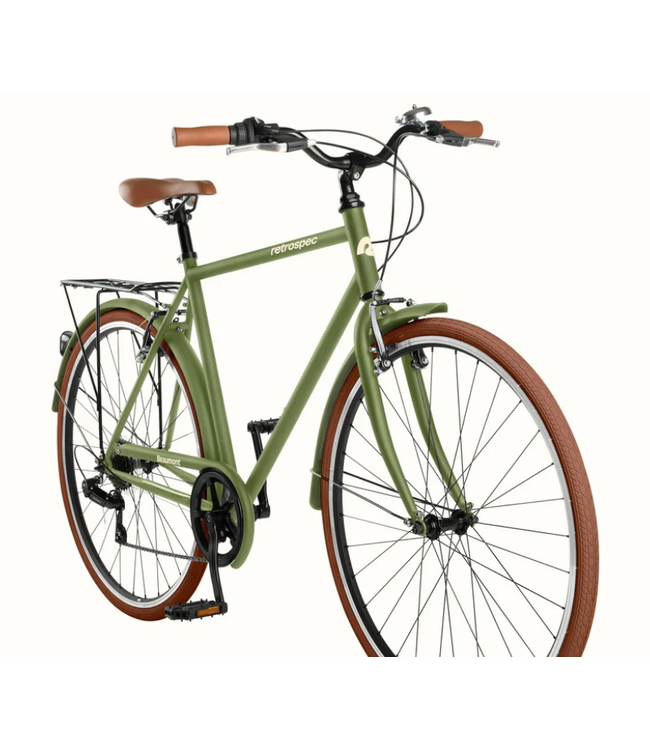 Retrospec Bicycles Retrospec, Beaumont City Bike - 7 Speed, Matte Olive Drab, 50 cm, Small