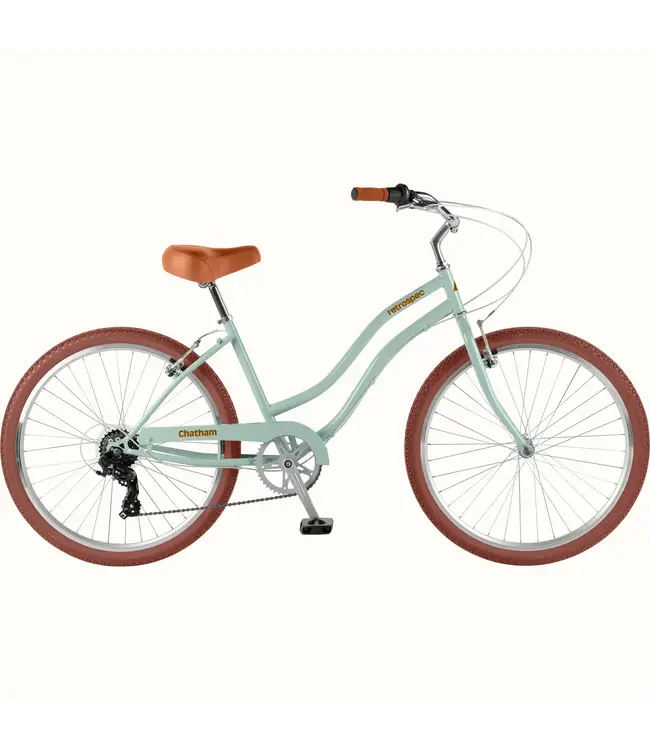 Retrospec Bicycles Retrospec, Chatham Beach Cruiser Bike - Step Through 7 Speed, Matcha