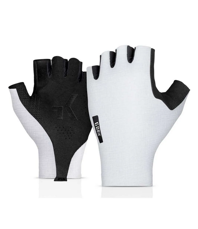 Gobik Mamba 2.0, Short Gloves Unisex-White & Black, Large