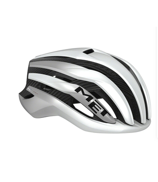 MET Helmets MET Trenta 3K Carbon MIPS Helmet - White/Silver Metallic, Matte, Medium