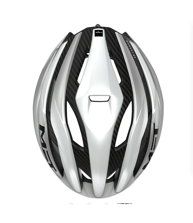 MET Helmets MET Trenta 3K Carbon MIPS Helmet - White/Silver Metallic, Matte, Medium
