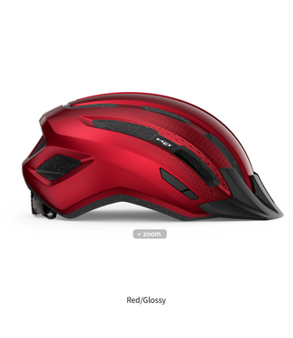 MET Helmets MET Downtown MIPS Helmet - Red, Glossy, Medium/Large