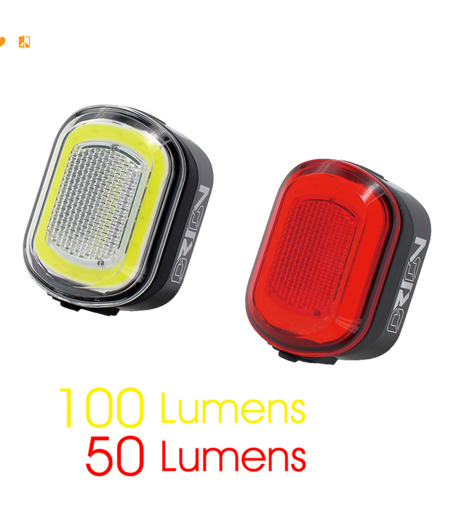 MOON Serfas/Moon, Orion 100 & Orion 50 Lumen, Front/Tail Light- Combo Set