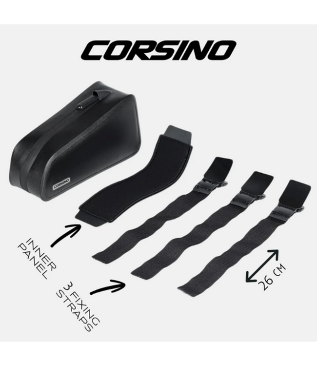 Corsino Sport, Sally, Waterproof Bike Frame Bag- Black
