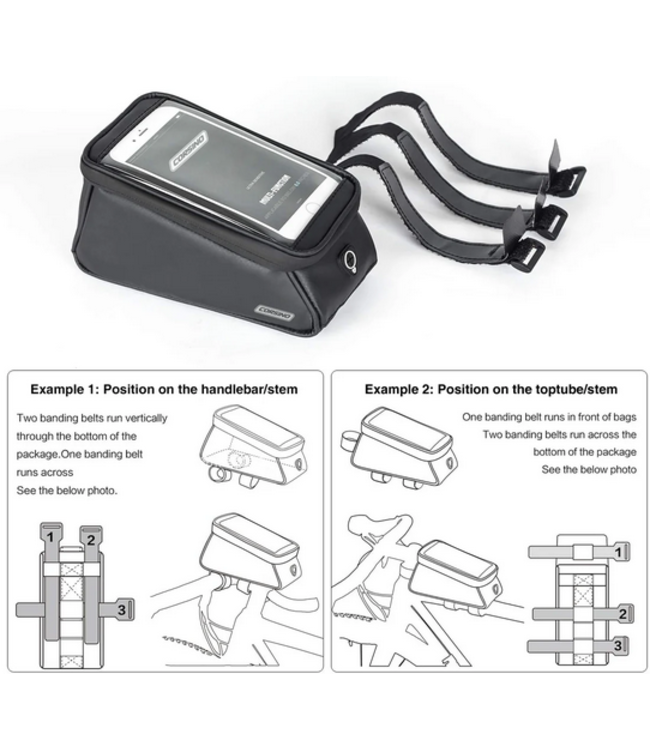 Corsino Sport, Compass Frame Bike Bag- Black