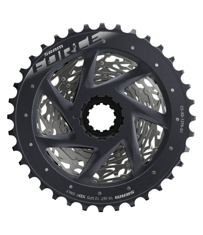 SRAM SRAM, Cassete Force XG 1270 D1, 12 Speed, 10-36- Silver
