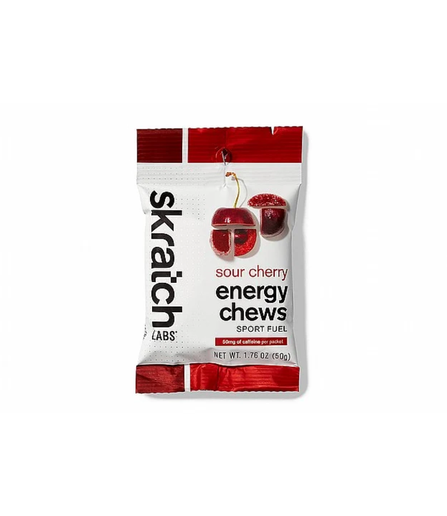Skratch Labs Skratch, Energy Chews Sport Fuel- Sour Cherry/Caffeine, 50g