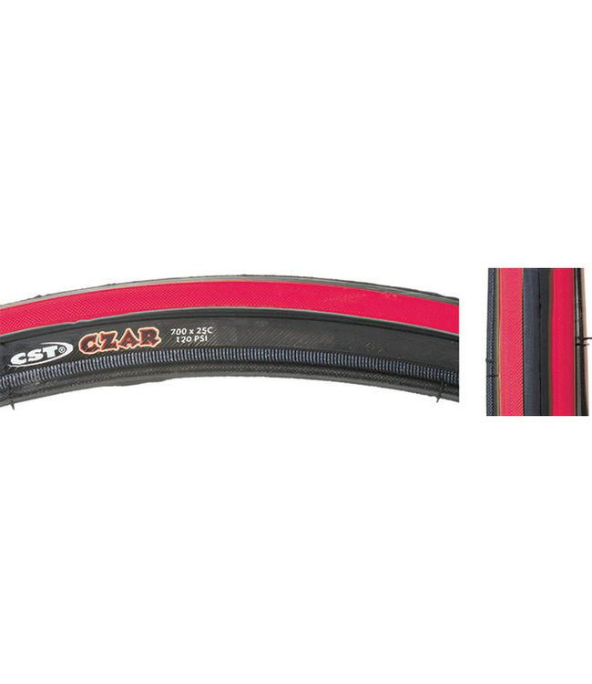 CST PREMIUM CSTP, Tire Czar 650cx23- Black/Red