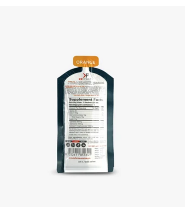 KEFORMA, X-Fire, Fast Energy gel- Orange