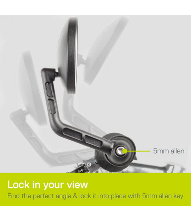 Delta Cycle Delta, Premium Bar End Cycling Mirror- Black