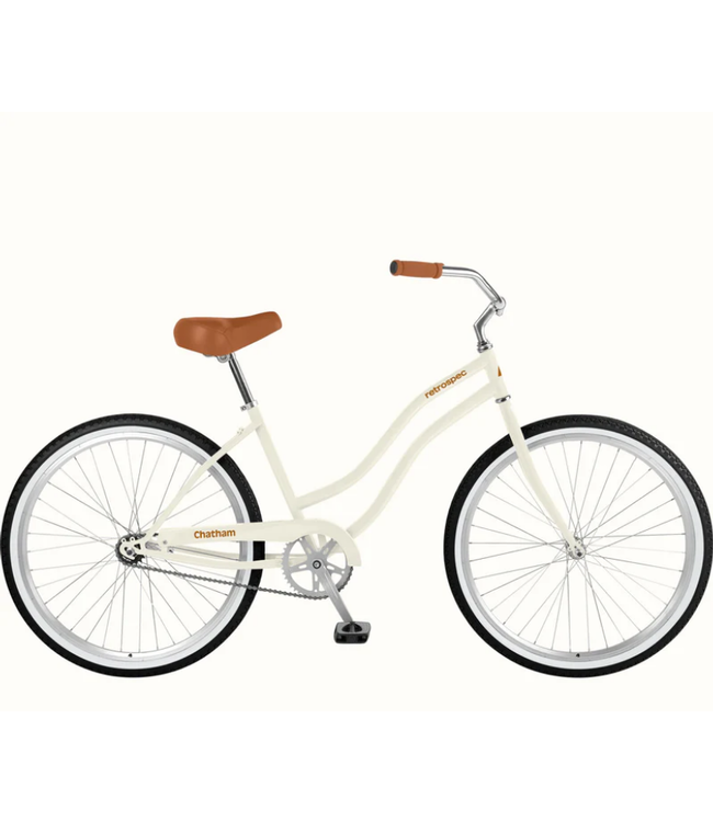 Retrospec, Chatham Beach Cruiser Bike - Step Through Single Speed- Eggshell