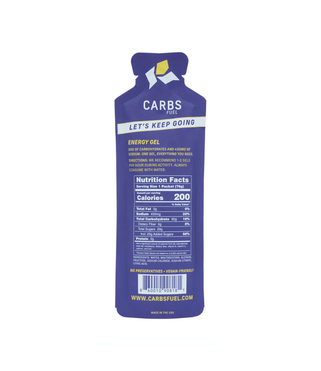 Carbs Fuel Carbs Fuel, Energy Gel- Salted Original