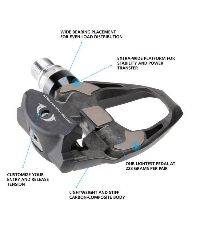 Shimano PEDAL, PD-R9100, DURA-ACE, SPD-SL, W/CLEAT (SM-SH12)