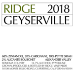 Ridge Vineyards Geyserville Red Blend (2022) 750ml