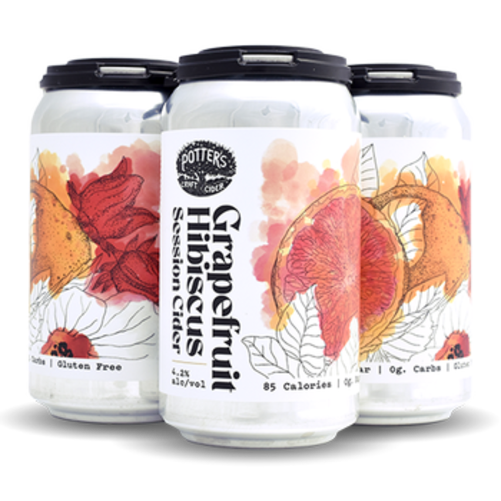 Potter's Grapefruit Hibiscus Cider 6pk CN