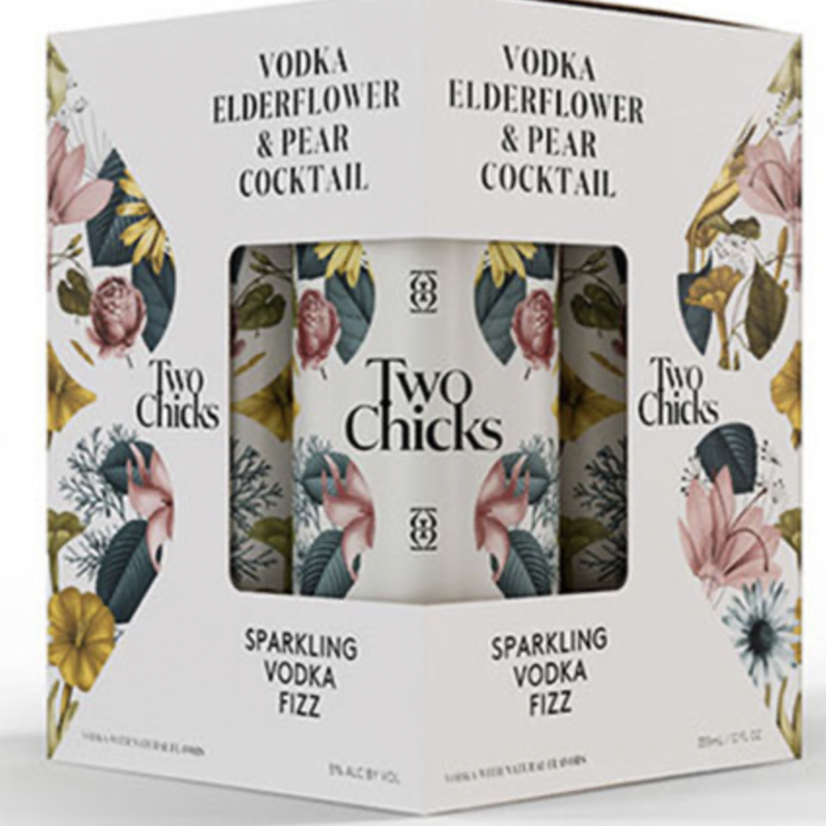 Two Chicks Vodka Fizz Elderflower & Pear Cocktail  4pk CN