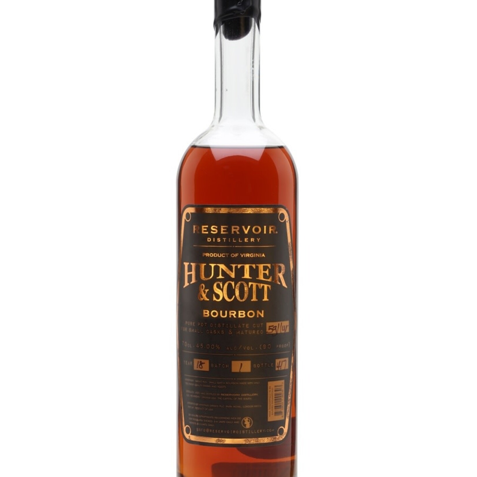 Reservoir Distillery, Hunter And Scott Rye Whiskey 750mL